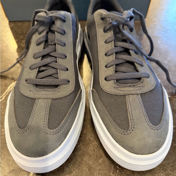 Cole Haan Gray Suede & Canvas Lace-Up Sneakers Navy - Picture 10 of 14